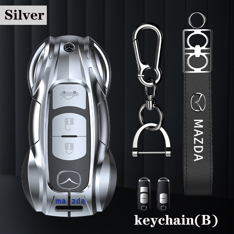 Zobig zinc alloy for mazda key fob cover key fob case for mazda 3 6 8 miata mx-5 cx-3 cx-5 cx-7 cx-9 2-3buttons key original remote control shell