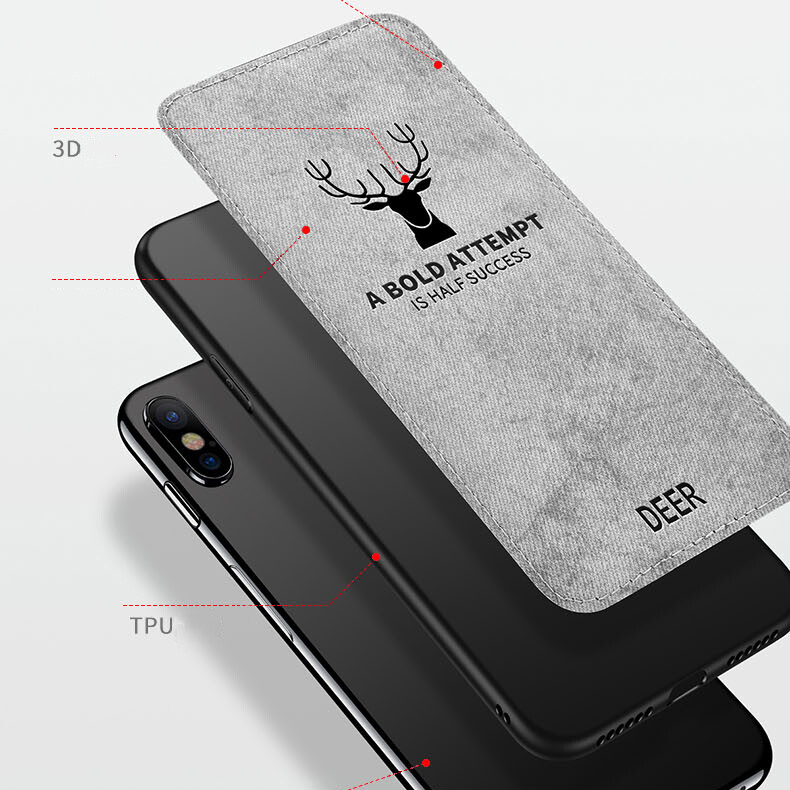 CCHHWIN For Samsung Galaxy Note 20 / Galaxy Note20 Ultra Case Shockproof Cover Luxury Soft Silicone+Fabric Skin Deer Protective Back Cover Mobile Accessories Phone Cases Shell Casing