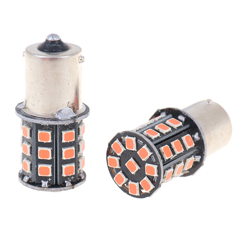 Kingbe 2Pcs 1156 BA15S 2835 33-SMD หลอด LED สีแดงสัญญาณเลี้ยวรถโคมไฟไฟเบรค