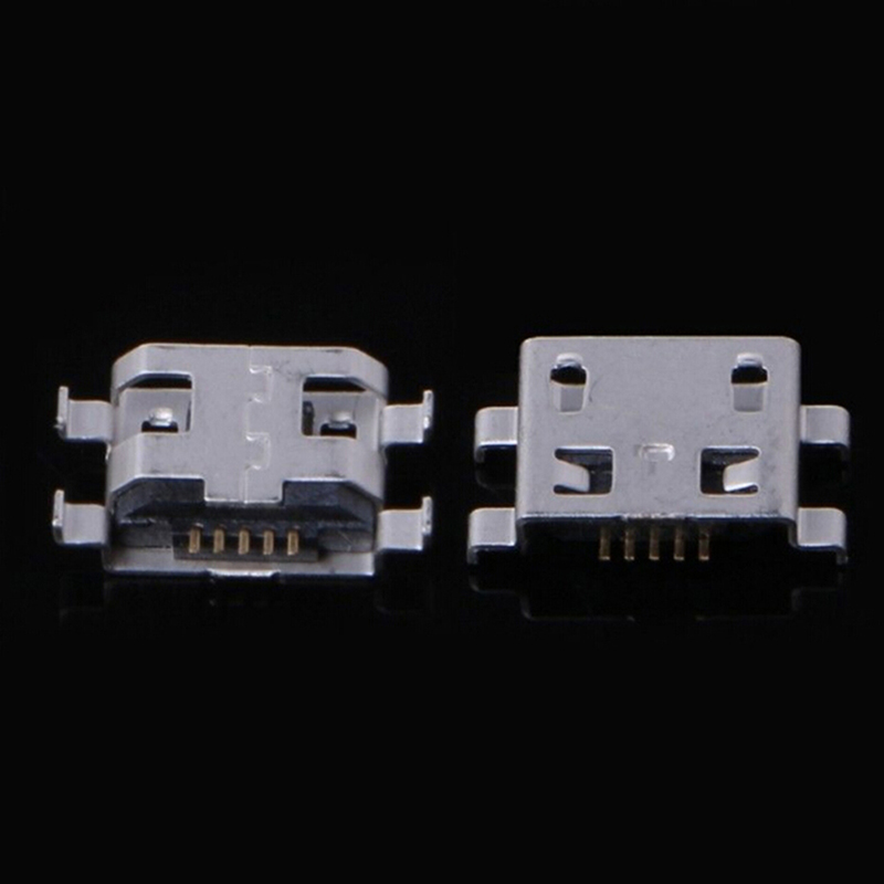 Ministar 10 Pcs type B micro usb 5 pin female charger mount jack connector port socket
