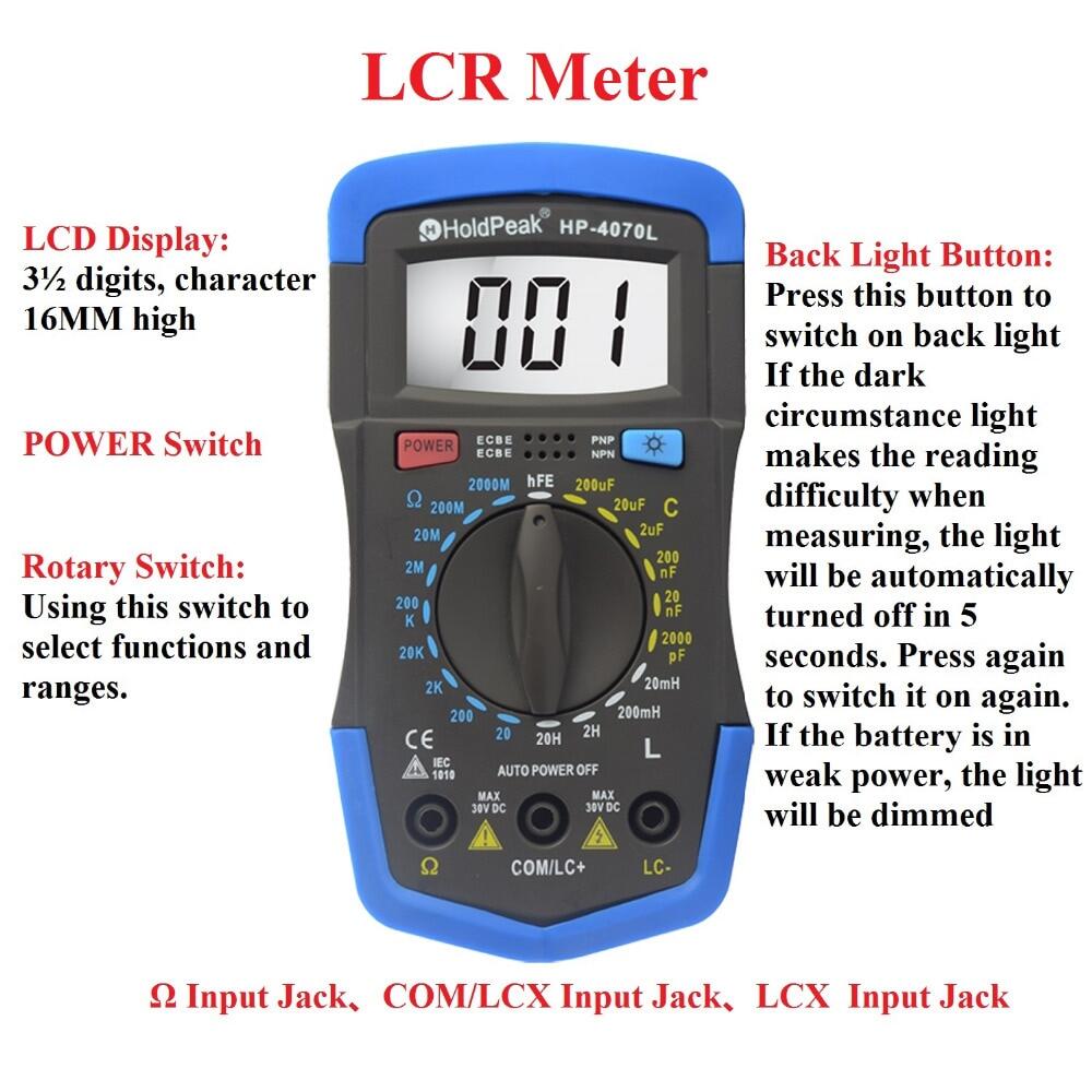 HP-4070L Digital LCR Meter Resistance Capacitance Inductance Meter Tester