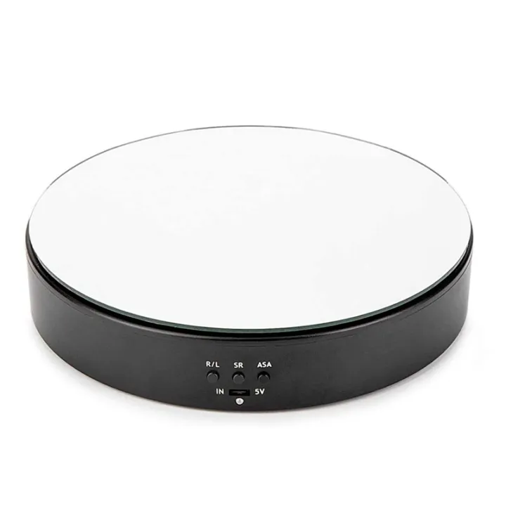 Turntable Display Stand 360 Degree Battery Usb Ed 7 Inch Rotating Mirrored Table For Jewelry Watch Lazada Singapore Turntable Display Stand 360 Degree