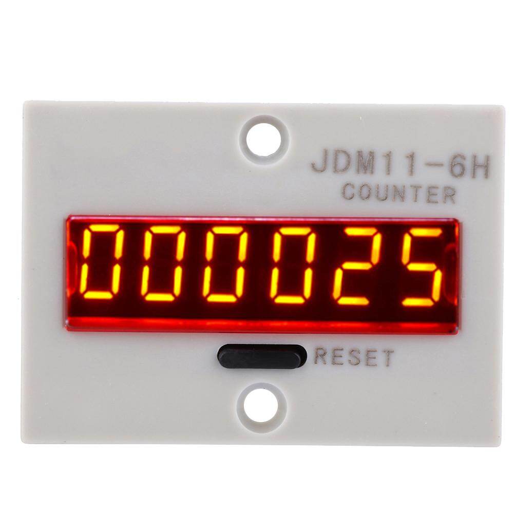 Electronic counter, JDM11-6H 6 digit electronic LED digital display counter relay without voltage counter AC220V