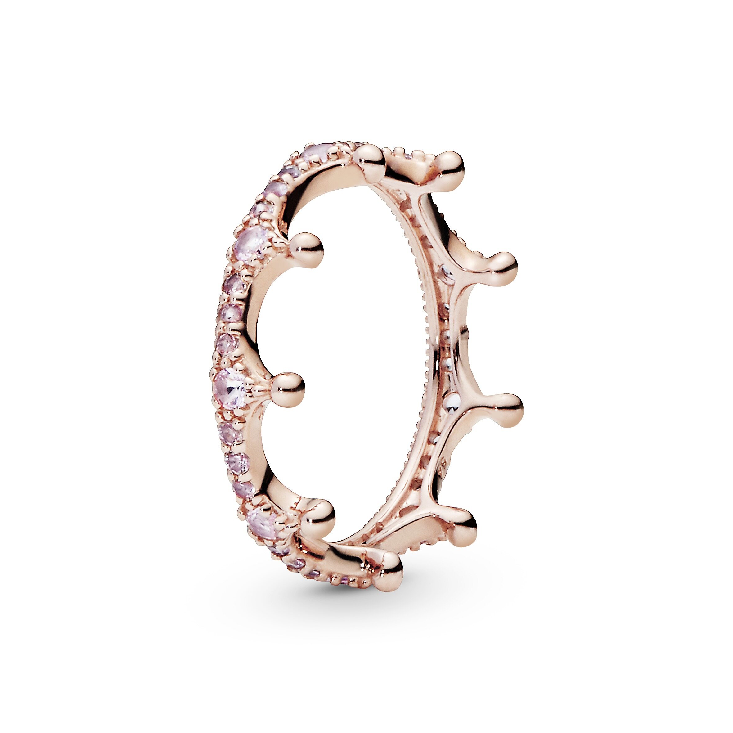 2021 Original Pandoras Pink Sparkling Crown Ring