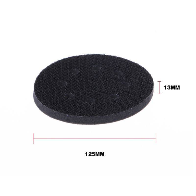 Miếng Đệm Xốp Mềm 8 Lỗ 5 Inch Cho Miếng Chà Nhám Đĩa Chà Nhám Móc & Vòng, Phụ Kiện Dụng Cụ Điện Đánh Bóng Bề Mặt Không Đồng Đều