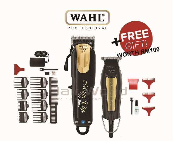 wahl gold magic clip cordless clipper and detailer combo