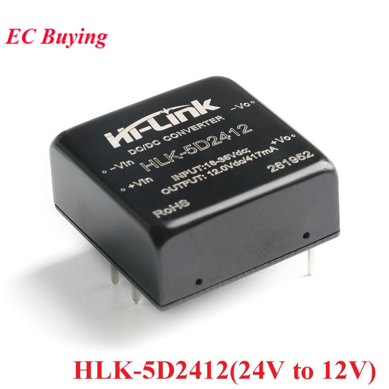 Dc-dc isolated converter power supply module 5w dc dc 12v to 15v/5v/12v 24v to 5v/12v hlk-5d2405/5d1205/5d1212/5d1215/5d2412