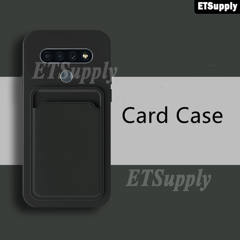 Wallet Phone Csae for LG V50 ThinQ Liquid Silicone Protection Soft Shell Silicone LG V50 ThinQ Back Card Case Convenient