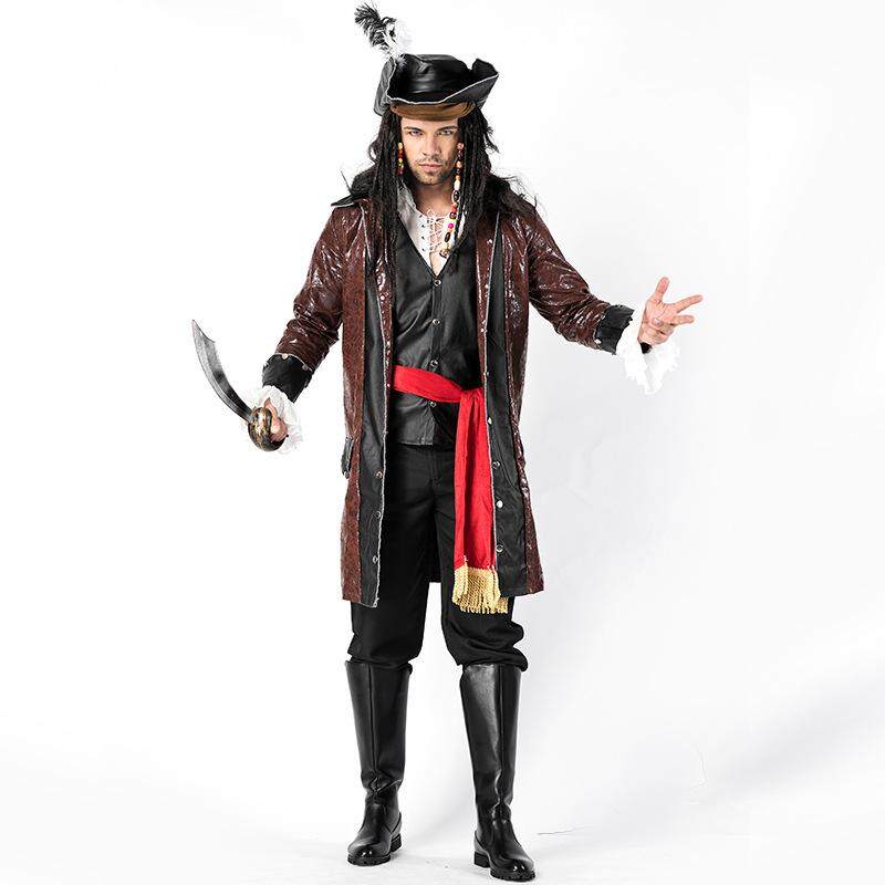 Dolaplay Brand Halloween Men's Cosplay Gorgeous Pirate Costumes Male Pirate Costumes Adult Game Uniforms Stage Wear