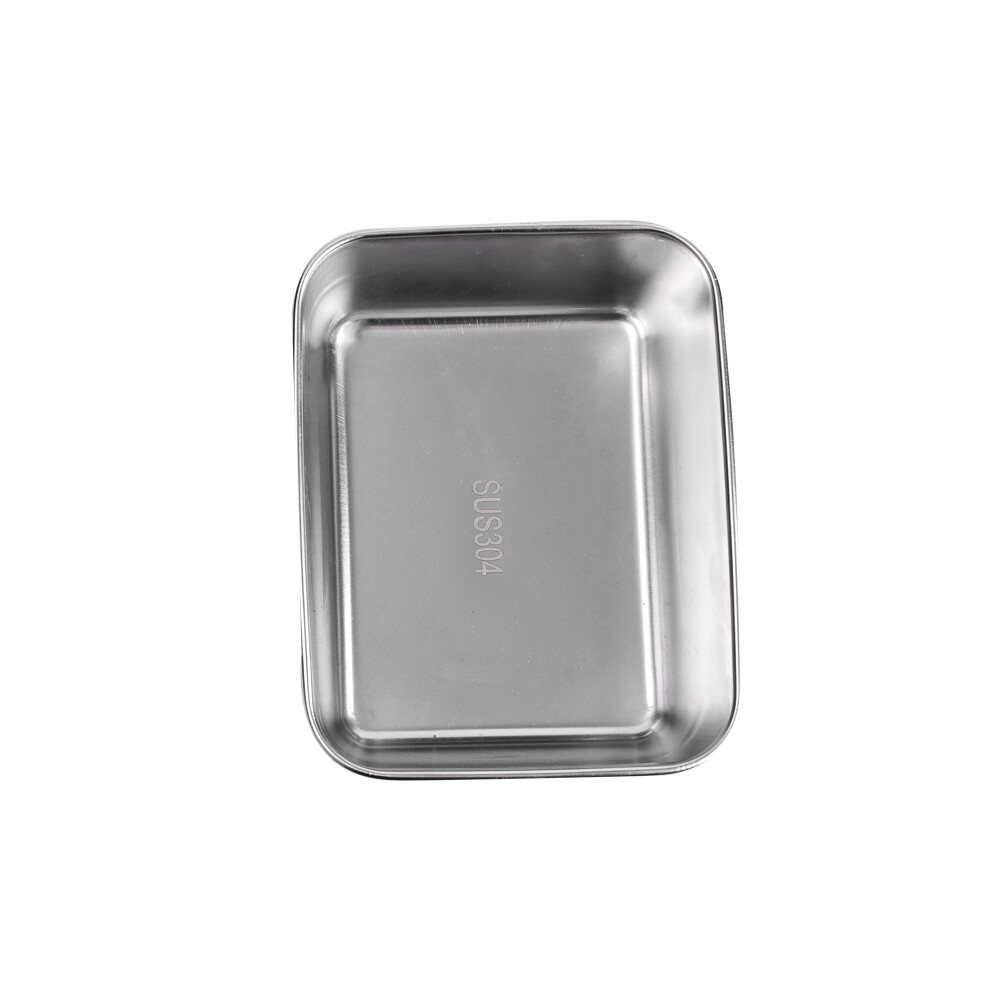800ml 304 Stainless Steel Square Lunch Box with Cover Lunch Box Outdoor Portable Freshkeeping