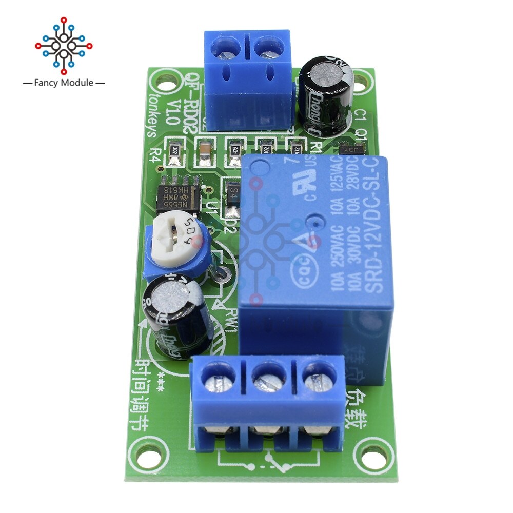 【CW】 NE555 Timer Relay 12V Adjustable Conduction Timing Pulse ...