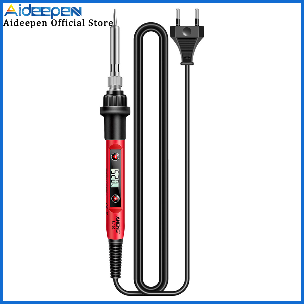 Original Aideepen SL102 60W Digital Display Temperature Adjustable Ceramic Inner Thermal Core Electric Soldering Iron