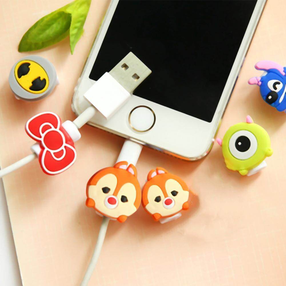 Cartoon Cable Protector Data Line Protective Cover Charging Cable Winder
