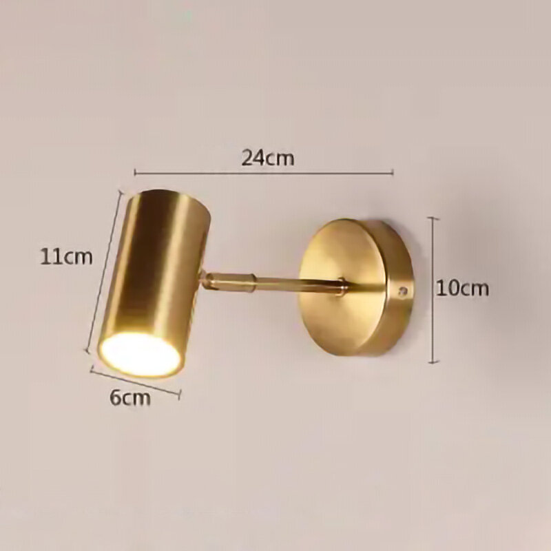 Gold LED Wall Lamp Modern Adjustable Wall Light Indoor Lighting Wall Decor Sconces For Living Room Bedside Bedroom Light Fixture