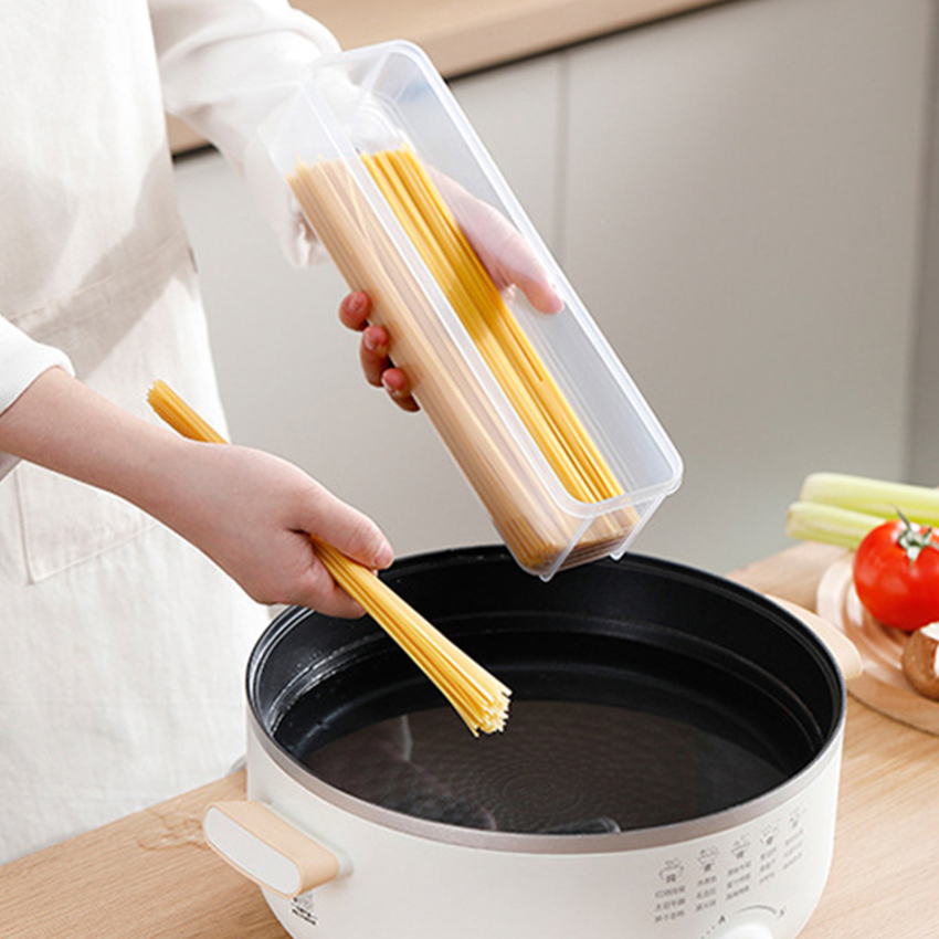 Kitchen Noodle Spaghetti Container Household Cereal Preservation Storage Box with Cover Spaghetti Box Kitchen Food Container