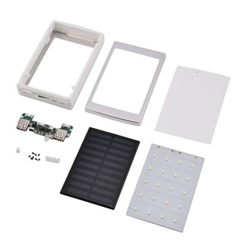 Giá 1 * Có Đèn LED 18650 Pin Lưu Trữ Hộp Bảo Quản Dual USB Box Sạc Pin Năng Lượng Mặt Trời Sạc DIY Bộ Dụng Cụ pin Năng Lượng Mặt Trời Ngân Hàng