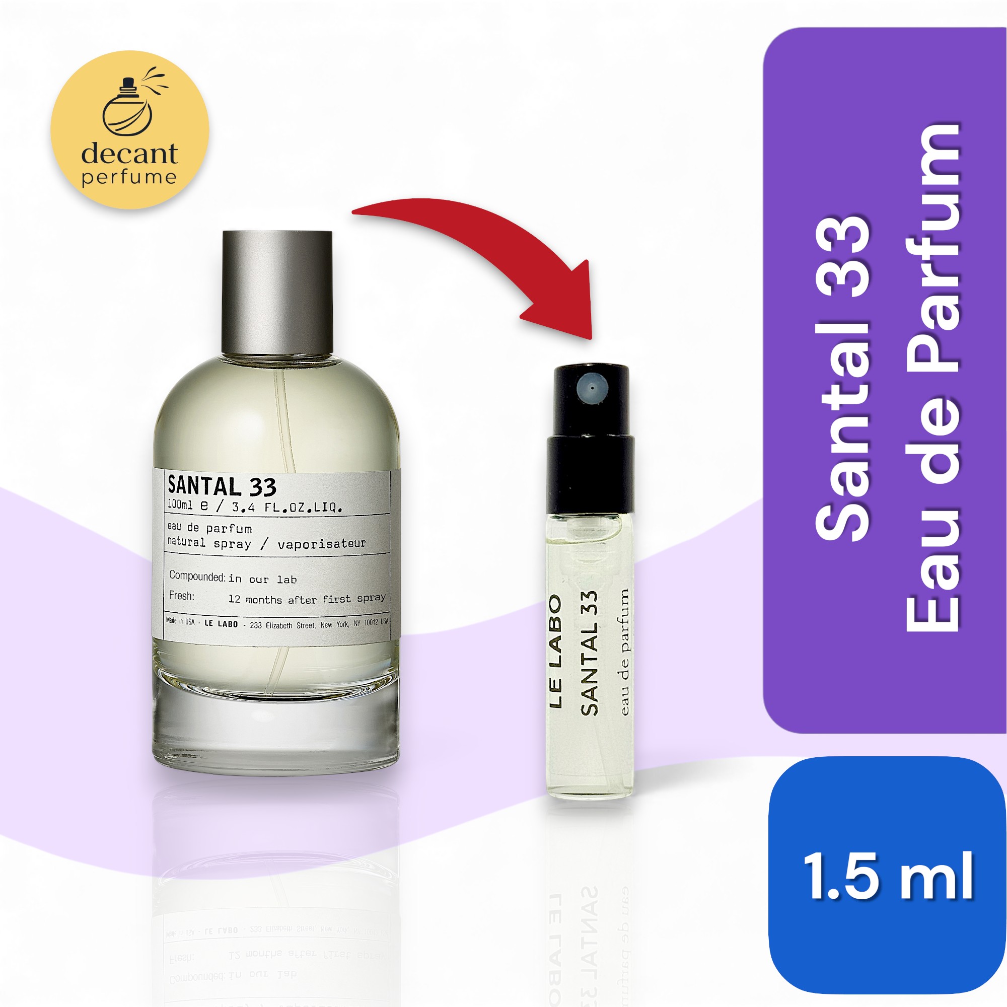 Le Labo Santal 33 1.5ml 2ml Vial Fragrance [ 檀香木33 ] 香水小样 