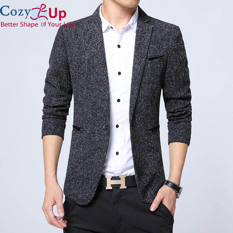 cotton casual blazer mens