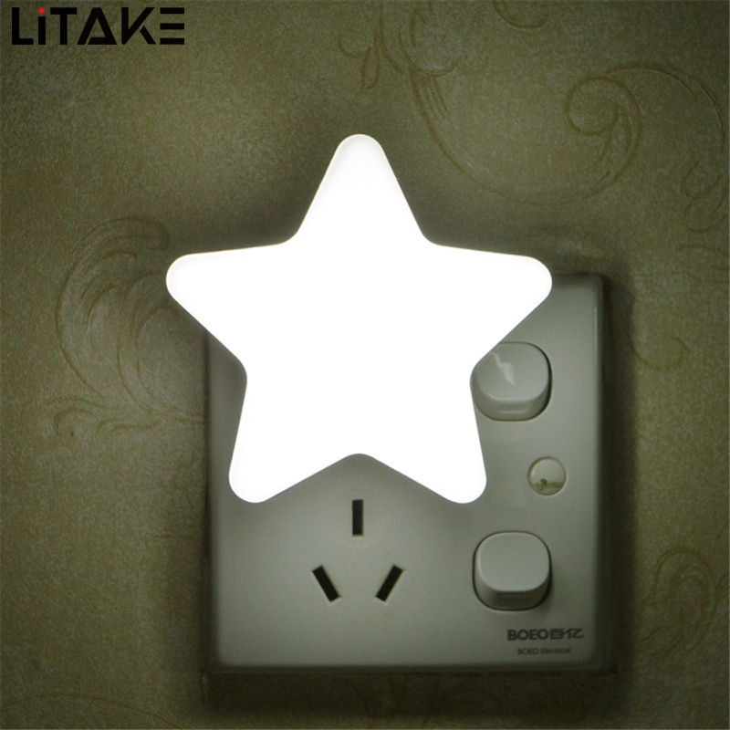 Induction Mini Star Shape Led sensor Control Night Light For Kids Bedroom Bedside Baby Sleep Light Low Power Consumption Bedside Lamp