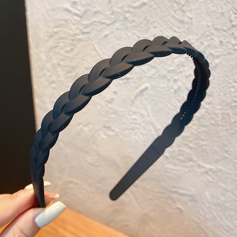 Black Headband Frosted Hair Band Simple Fashion Hair Hoop
