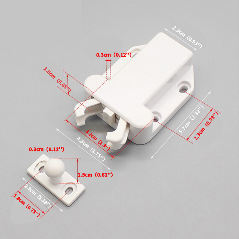 Xuyongming 4/6 Push To Open Door Catch Kitchen Cabinet Touch Latch Release Drawer Cupboard