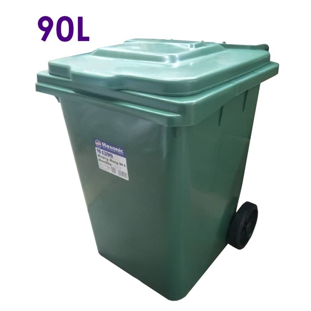 Heavy Duty Garbage Bin with Wheels 90L / 120L / 240L / Green Garbage
