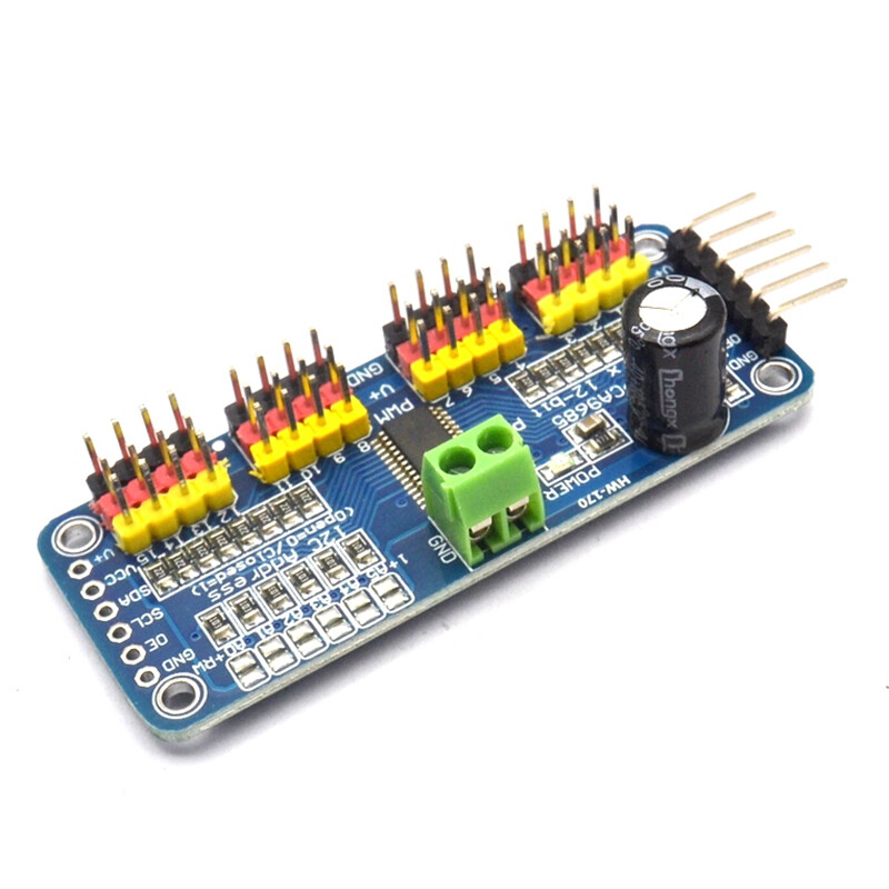 16 Channel 12-bit PWM/Servo Driver-I2C interface PCA9685 module Raspberry pi shield module servo shield
