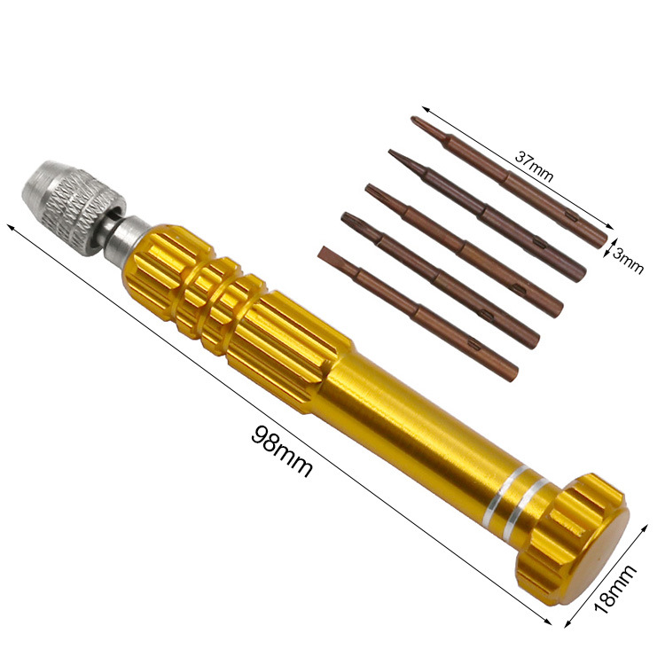 【Ready Stock】Precision Screwdriver Set T5 T6 Phillips Torx Screwdriver 5 In 1 Mini Screwdriver Set Repair Tool