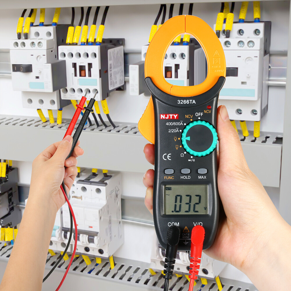 KKmoon NJTY Đồng Hồ Kẹp Kỹ Thuật Số Đồng Hồ Vạn Năng Phạm Vi Tự Động Đếm 2000 Kèm Kiểm Tra NCV Đồng Hồ Vạn Năng Cầm Tay Cầm Tay Dòng Điện Xoay Chiều AC/DC Màn Hình LCD Đo Điện Trở Liên Tục Đi Ốt