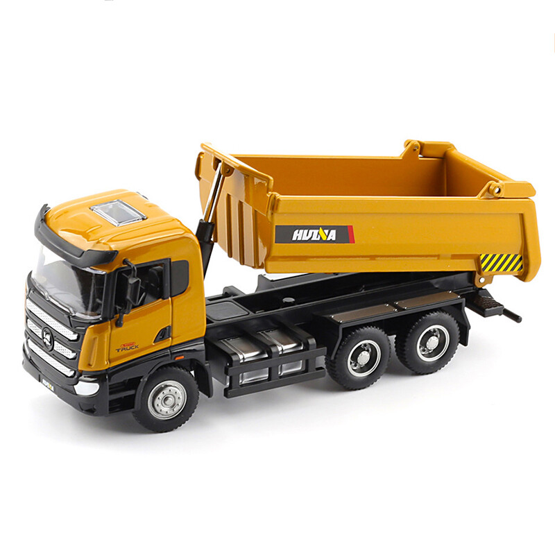 Kmoist Huina 1:50 Engineering Vehicle Series Diecast Alloy Model Excavator Loader Bulldozer Dump Truck Forklift Construction Car Toys for Boys Birthday Gift Car Collection