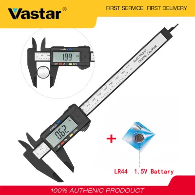 Vastar 6inch 150mm Electronic Digital Caliper Ruler Carbon Fiber Composite Vernier