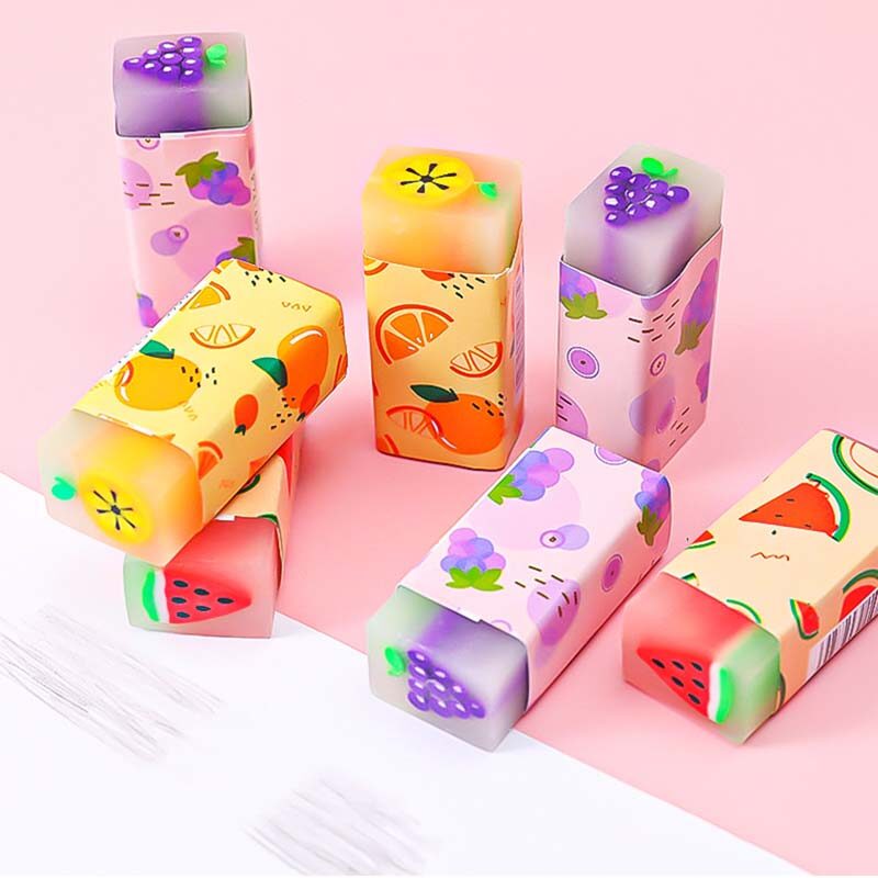 Creative Fruit Eraser Student Rubber Erase Tools Stationery