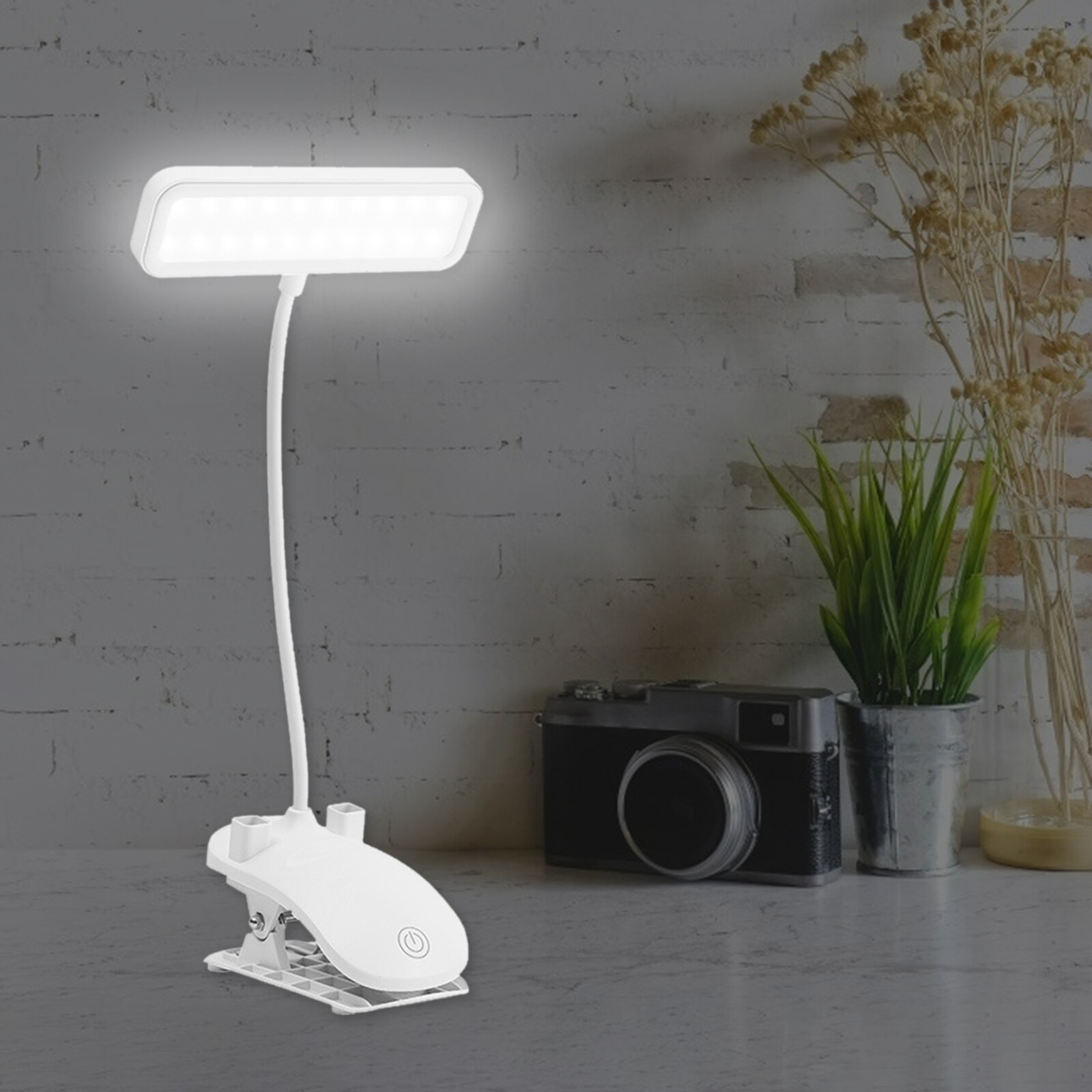 Blesiya 3Level Book Light Table LED Clip-On Reading Rechargeable Flexible Lamp