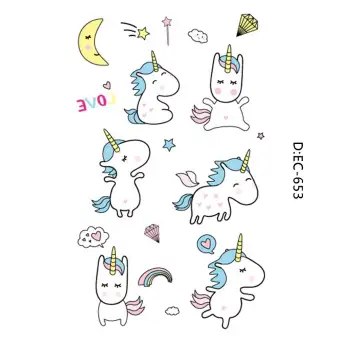 74+ Free Temporary Tattoo Unicorn Idea Tattoo