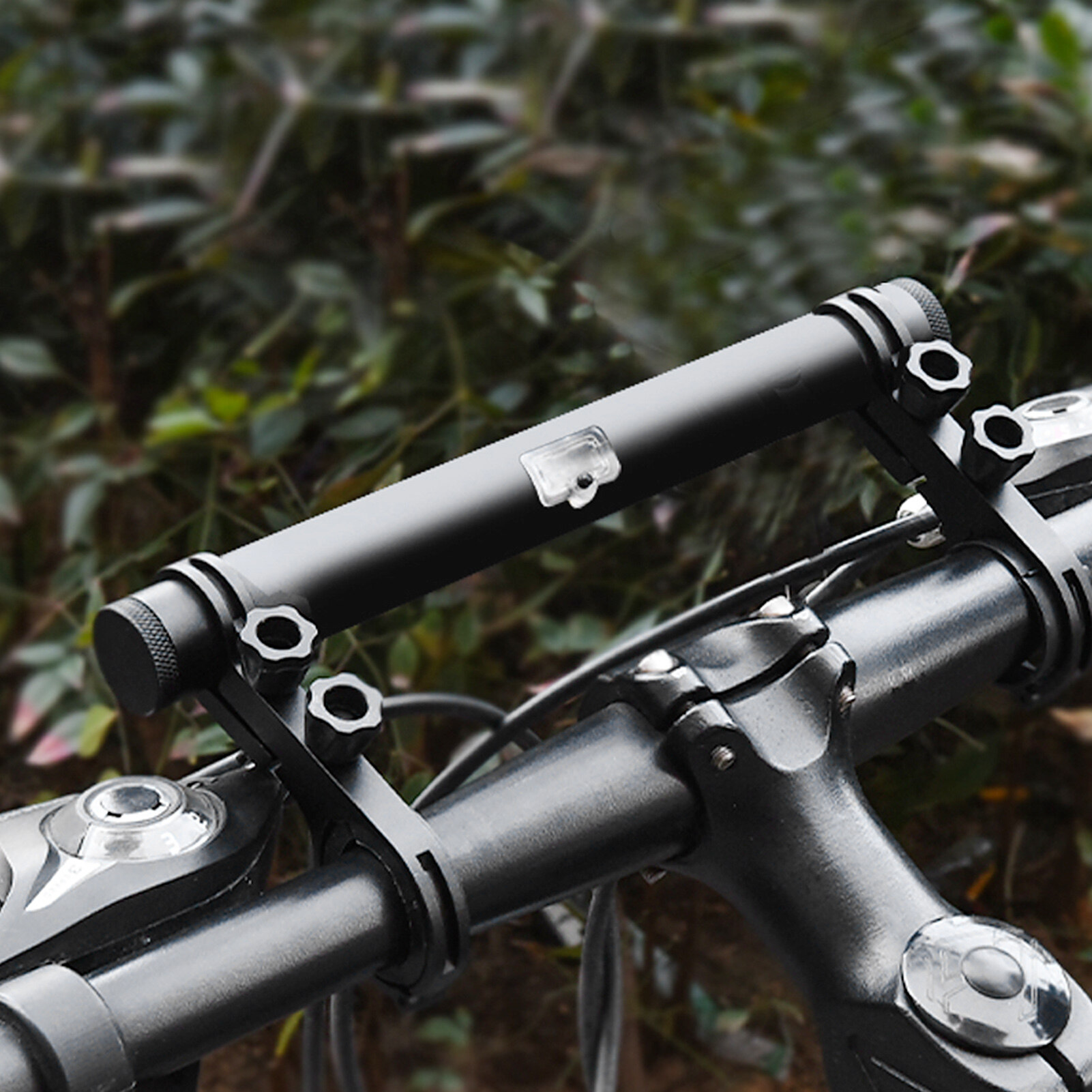 Bicycle Handlebar Extended Bracket USB Charging Power Ban-k Bike Front Light Mount Bar Holder Multifunction Cycling Aluminium Alloy Handlebar Extender Handlebar Extension Support Rack