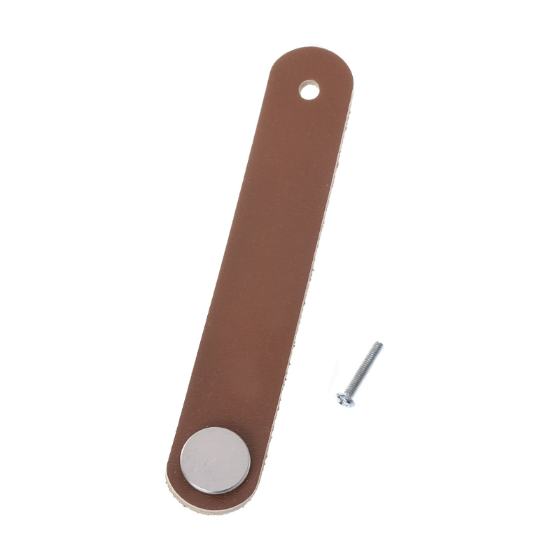 2sql Leather Leather Strap Furniture Hardware Cabinet Cupboard Handle Dresser Drawer Pull Door Kitchen Brown Wardrobe Knobs