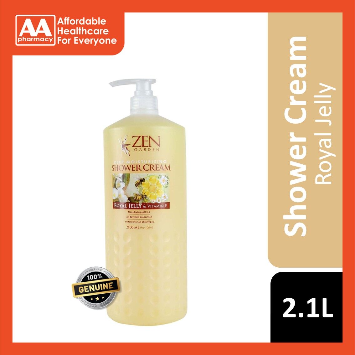 ZEN GARDEN SHOWER CREAM ROYAL JELLY 2100ML Lazada