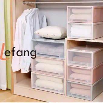 Lefang 36l 54l Multipurpose Wardrobe Clothes Stackable Plastic
