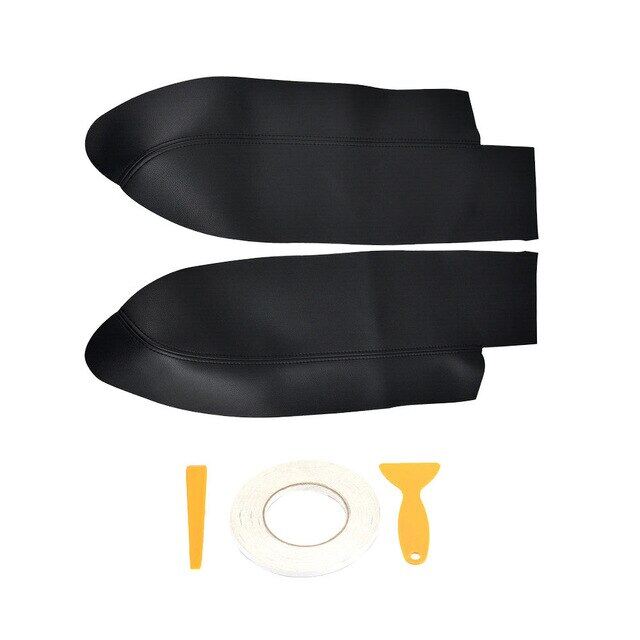 Front Door Panels Armrest Cover For Honda Crv 2007-2011 Black Microfiber Leather Front Armrest Door Cover For Honda