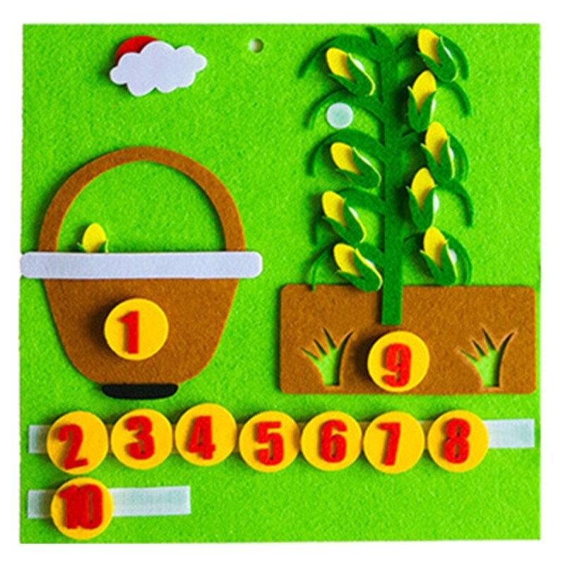 Children Felt Addition Calculation Table Educational Toys for 3-6 Year Old Kids Brain Training Improve Intelligence Toys