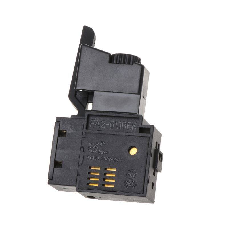 FA2-6/1BEK Lock on Trigger Switch Electric Hand Drill Speed Control Push Button lacement Parts Power Tool Switch