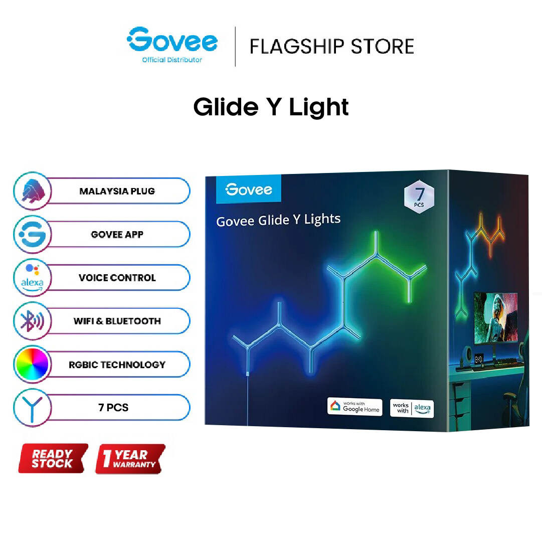 Govee Glide Y Shape Light Panel (7 pack) Gaming Light Neon Light Smart