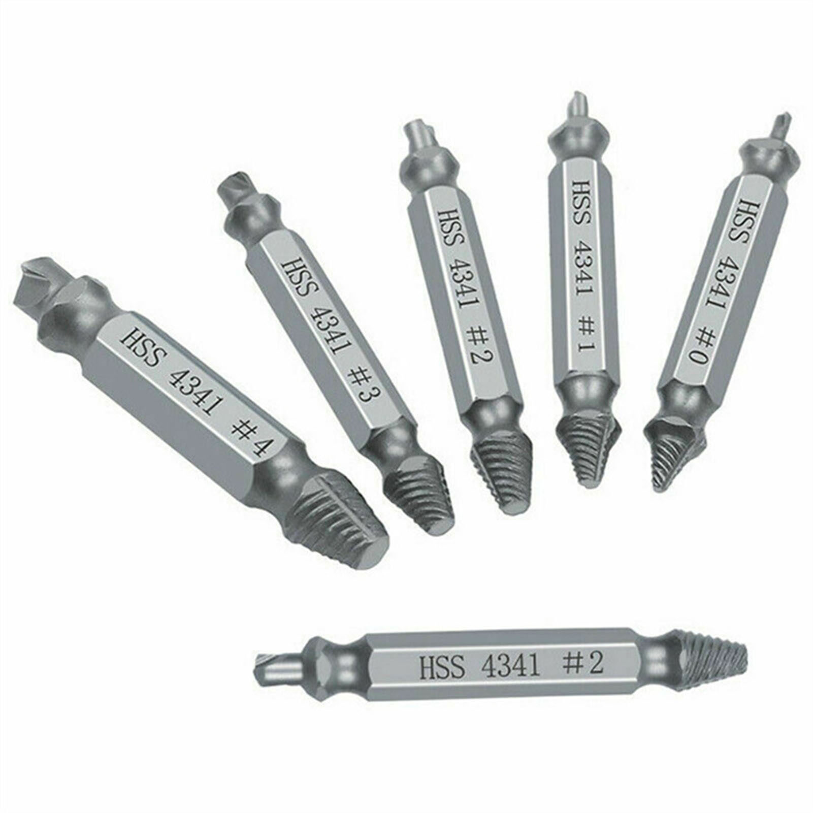 6Pcs Broken Screw Extractors Set Stripped Damaged Screw Remover Tool