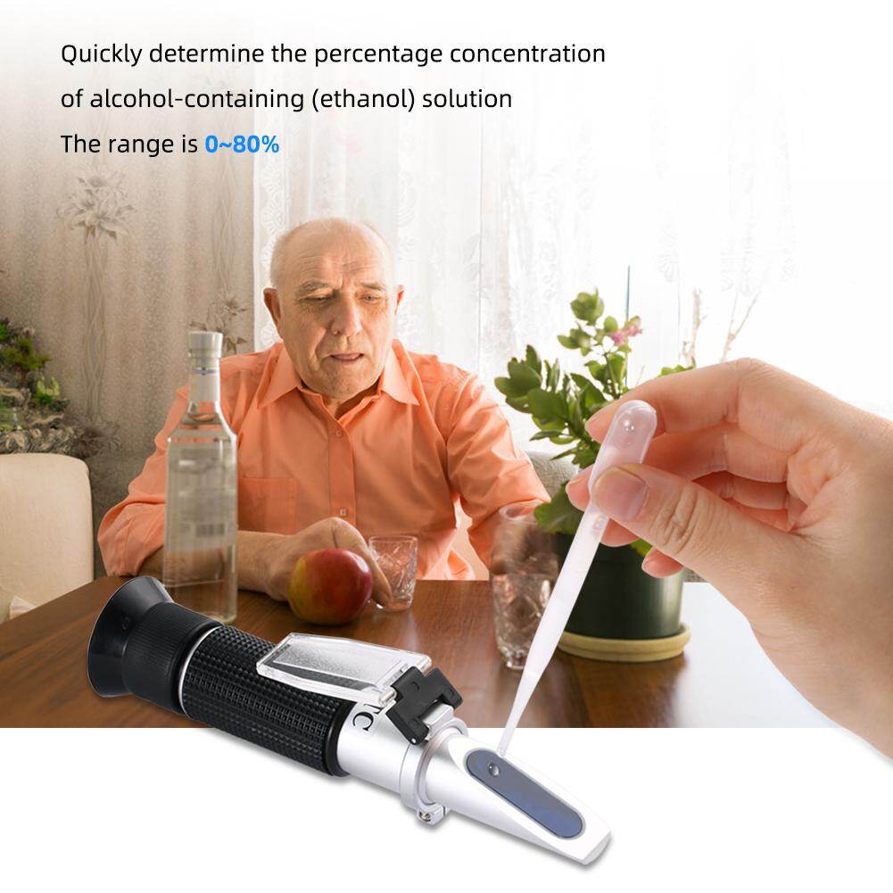 RCYAGO Khúc xạ kế đo nồng độ cồn cầm tay 0-80% (thang đo đơn)-INTL