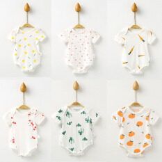 Quần Áo Sơ Sinh Một Mảnh I Love Daddy & Mummy Đồ Ngủ Trẻ Em Tay Ngắn Quần Áo Cotton Cho Bé Trai Bé Gái