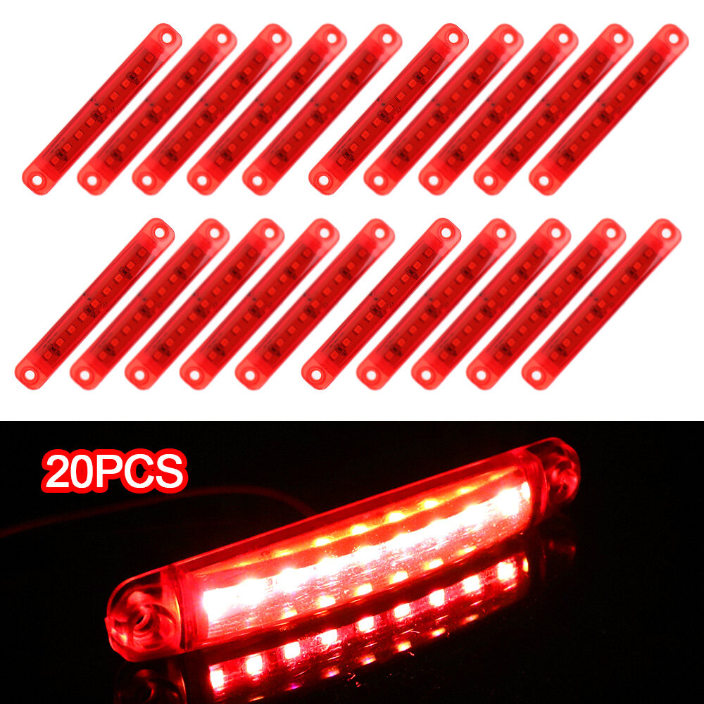 Lampu Penanda Sisi Ekor Petunjuk Merah 9 Led 24V Lampu 20 Pcs/set Lampu ...