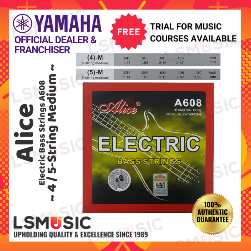 Alice A608 Electric Bass String Set (4)-M / (5)-M Malaysia