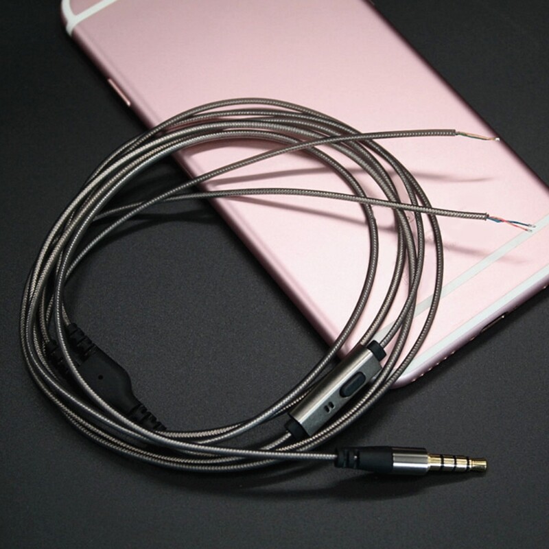 1.2m With Mic DIY Earphone Cable High Quality Replacement Cable Wire For Repair