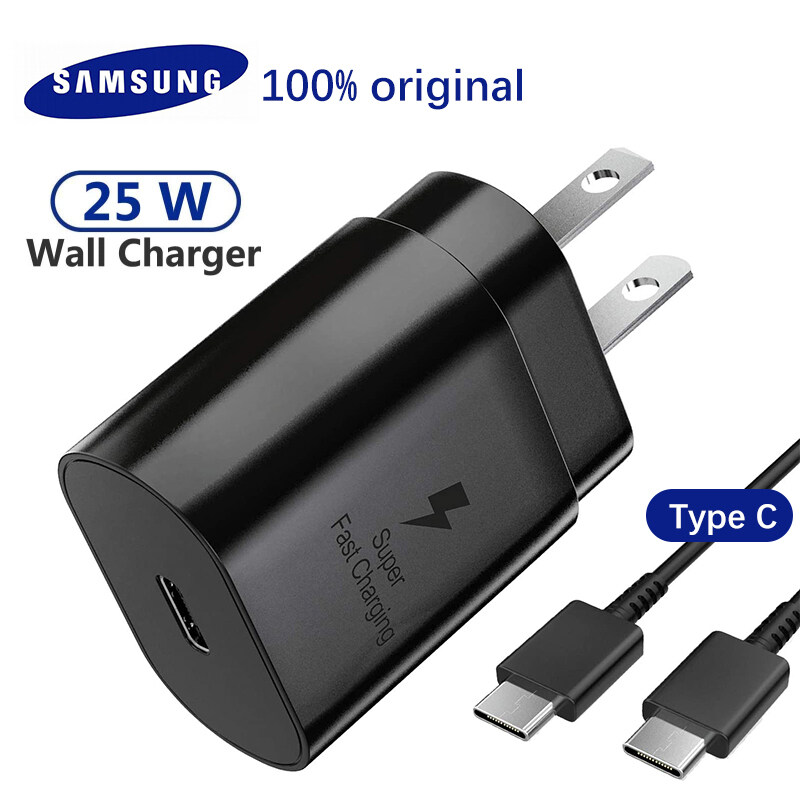 Samsung S20 Ultra Note 10 20 Sạc Nhanh Bộ Chuyển Đổi Sạc Nhanh 25W Chính Hãng Cáp USB C Sang Loại C Cho Galaxy S20 Plus/S20 + A80