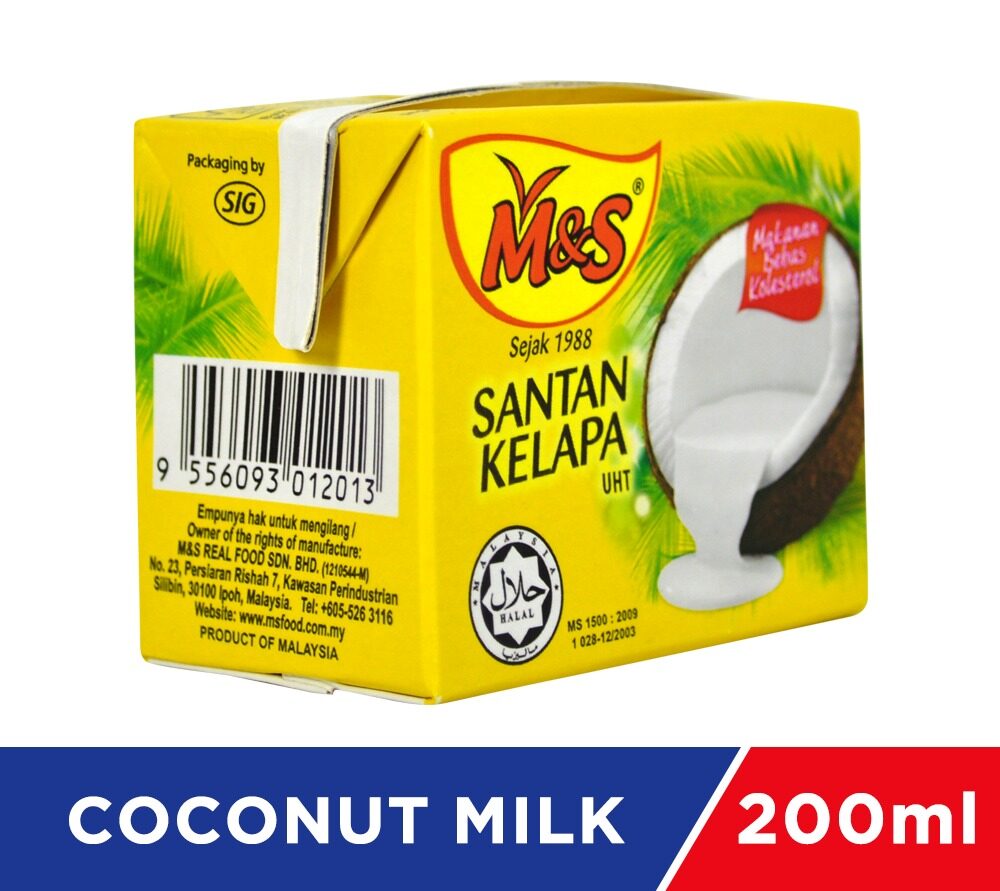 M&S Coconut Milk / Santan Kelapa 200ml | Lazada